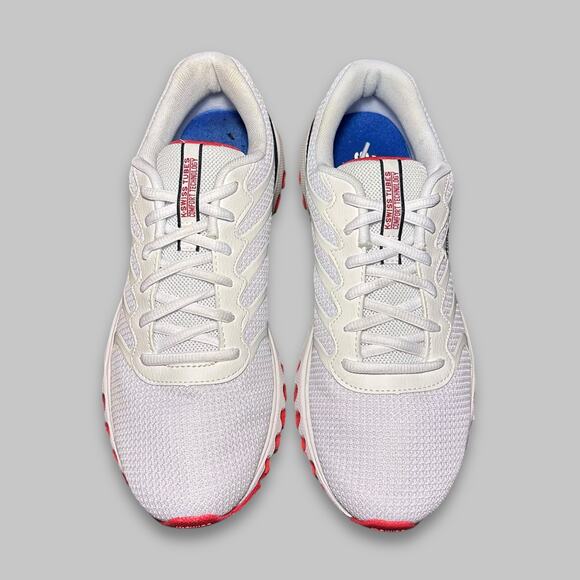 K-Swiss Tubes Comfort Technology Men’s Running Shoes - White/Red/Navy - Size 9 - Picture 2 of 7